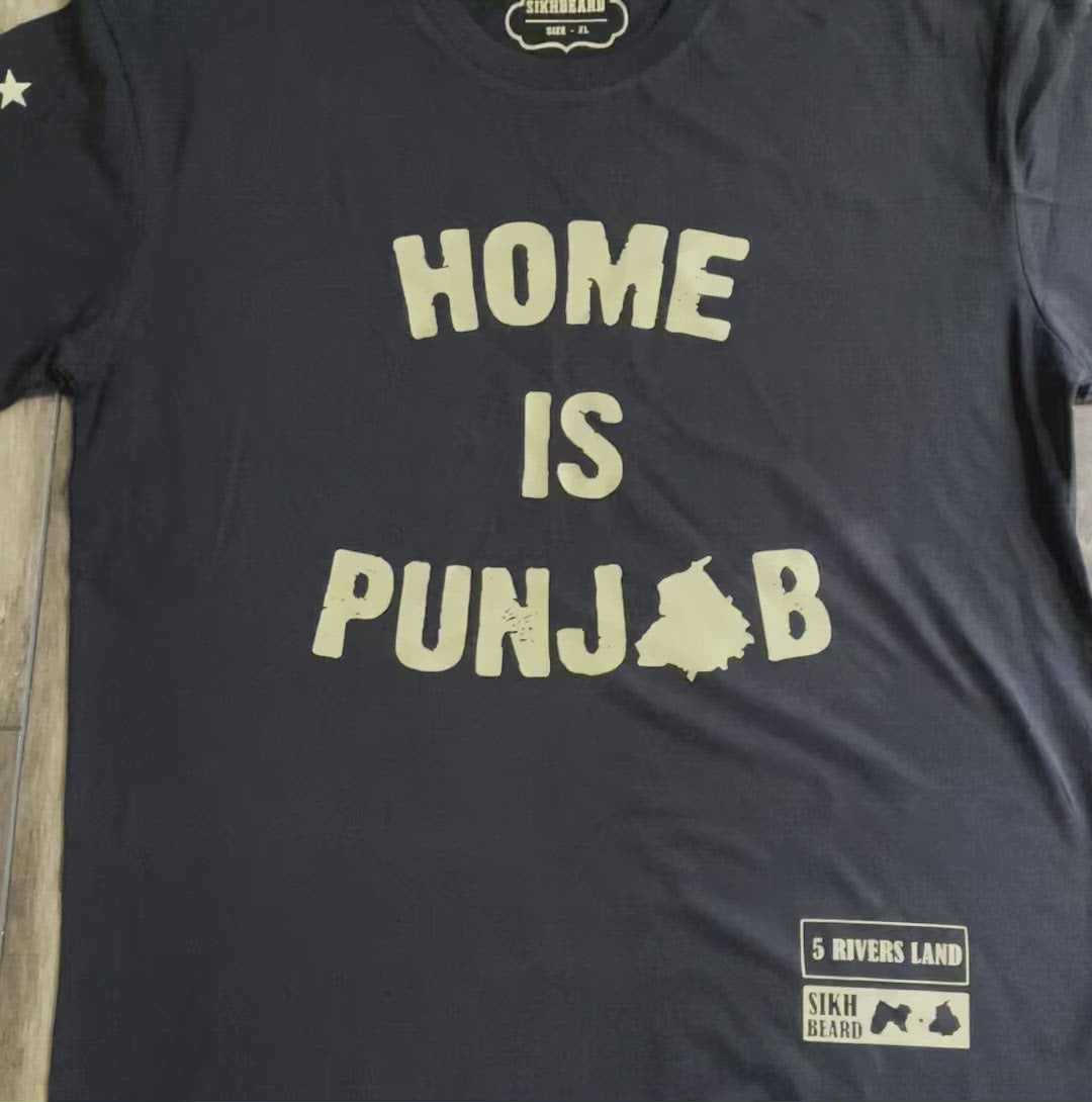 Home Is Punjab Gold Print Tee