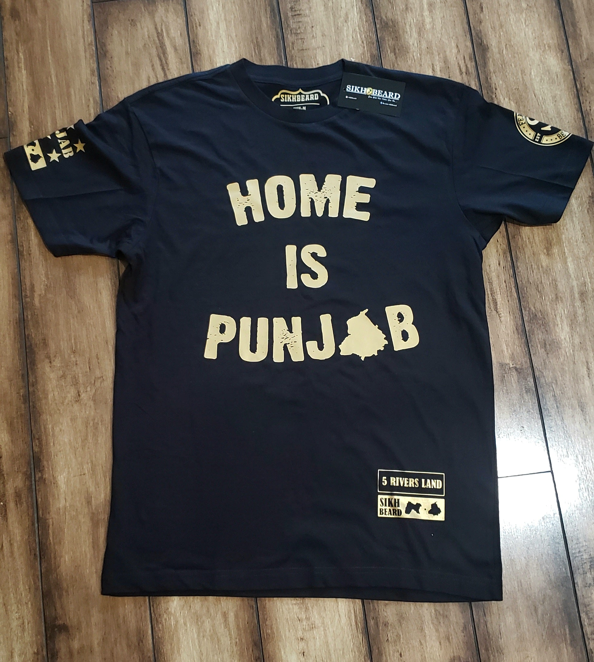 Home Is Punjab Gold Print Tee