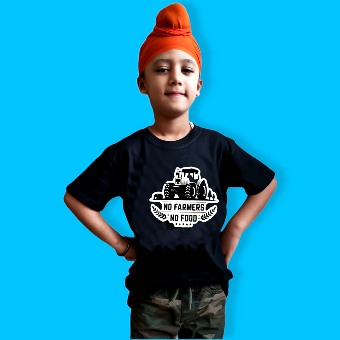 Kids No Farmer No Food T shirt Sikhbeard World