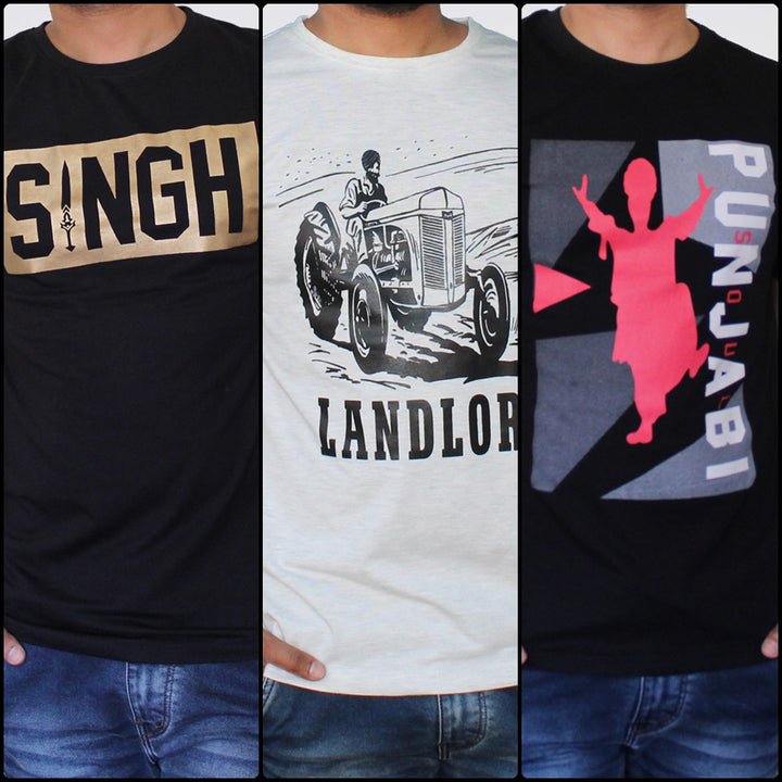 Singh | Punjabi Soul | Landlord T Shirts Pack
