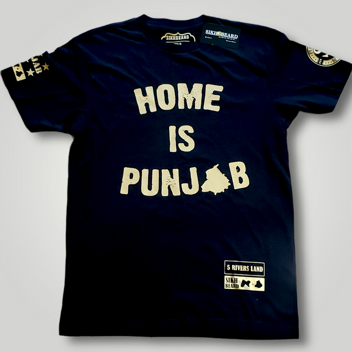 Home Is Punjab Gold Print Tee